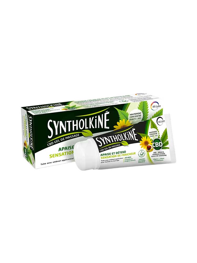 SyntholKiné Syntholkiné Gel de Massage CBD Apaise et Détend Sensation de Fraicheur 50 ml